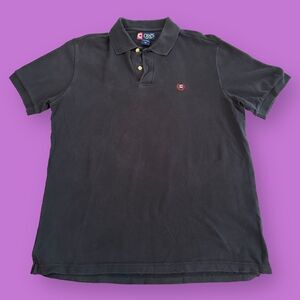 Chaps Cotton Polo Shirt - Size Medium - Black